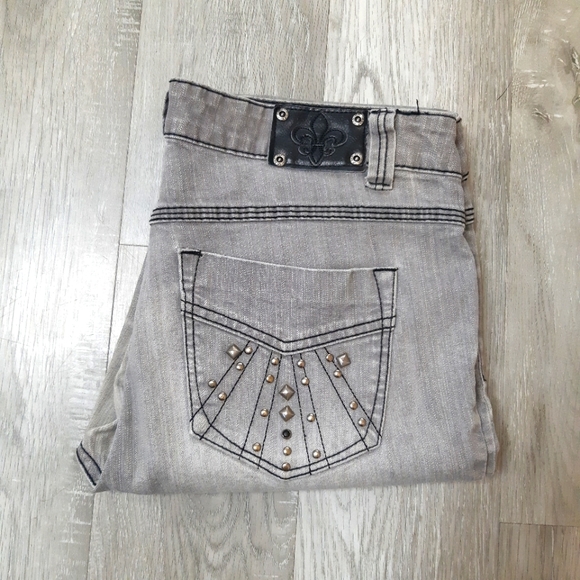 Urban Heritage stud embellished embroidered rhinestone stretch jeans size 12/13 - Picture 2 of 11